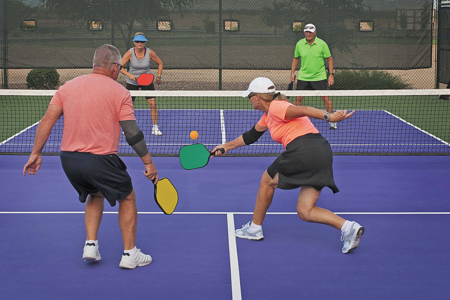Playing pickleball